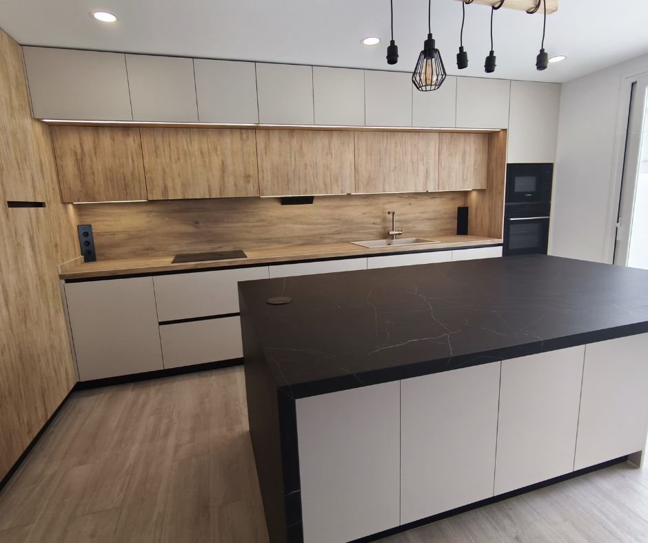Cocina de puente en forma de L Idecocina
